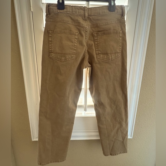 Cat & Jack Boys’ Straight Stretch Pants – Dark Khaki/Camel – Size 10 - Picture 1 of 4